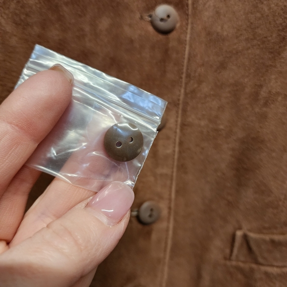 VINTAGE BRITISH MIST Brown Leather Front Dress Vest w/ Paisley Back L - Picture 5 of 7